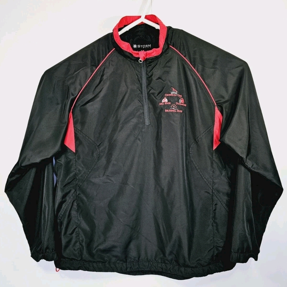Storm Pack Mens XL Jacket 1/4 Zip Pullover Black PEI Golf Crowbush Dundarave